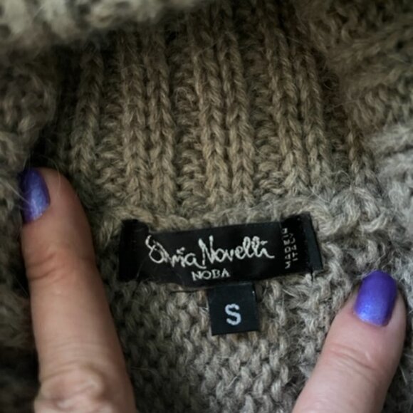 Silvia Novelli Noba Women's Italian Wool Tunic Sweater Made in Italy Size Small - Picture 11 of 14